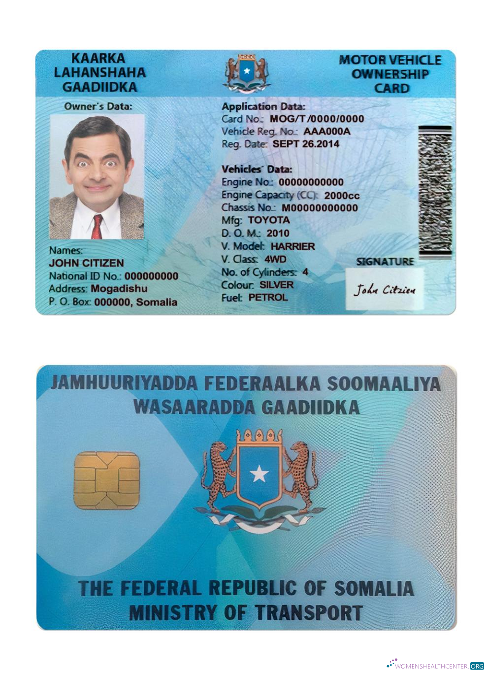 download Somalia driving license
